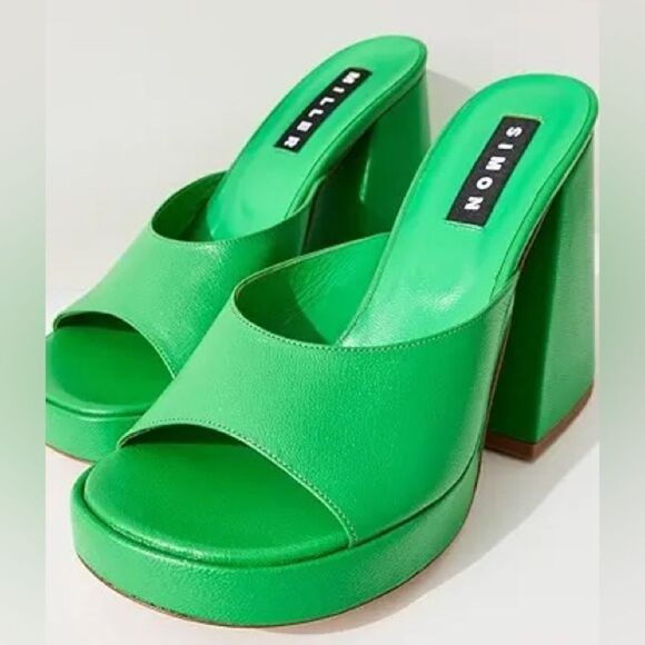 Simon Miller F229 Slice High Heel Sandals in Green, New, Size 36 - Picture 15 of 16